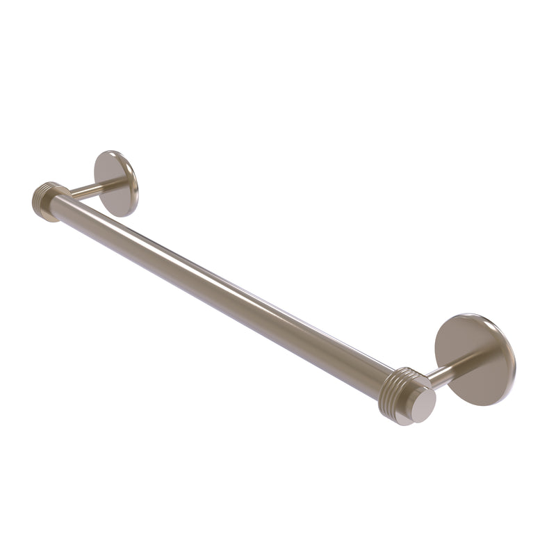 Allied Brass Satellite Orbit Two Collection 18 Inch Towel Bar with Groovy Detail 7251G-18-PEW