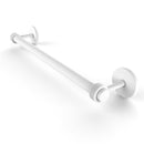 Allied Brass Satellite Orbit Two Collection 36 Inch Towel Bar with Groovy Detail 7251G-36-WHM