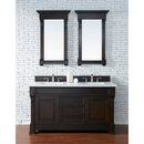 James Martin Brookfield 60" Burnished Mahogany Double Vanity with 3 cm Classic White Quartz Top 147-114-5661-3CLW