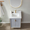 Vinnova Design Granada 24" Vanity with White Composite Grain Stone Countertop