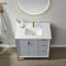 Vinnova Design Granada 36" Vanity with White Composite Grain Stone Countertop