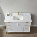 Vinnova Design Granada 48" Vanity with White Composite Grain Stone Countertop