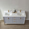 Vinnova Design Granada 60" Vanity with White Composite Grain Stone Countertop