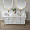 Vinnova Design Granada 60" Vanity with White Composite Grain Stone Countertop