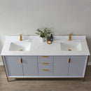 Vinnova Design Granada 72" Vanity with White Composite Grain Stone Countertop