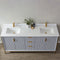 Vinnova Design Granada 72" Vanity with White Composite Grain Stone Countertop