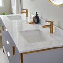 Vinnova Design Granada 72" Vanity with White Composite Grain Stone Countertop