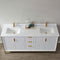 Vinnova Design Granada 72" Vanity with White Composite Grain Stone Countertop