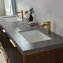 Vinnova Design Donostia 72" Vanity with Grey Composite Armani limestone board stone countertop