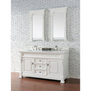 James Martin Brookfield 60" Bright White Double Vanity with 3 cm Classic White Quartz Top 147-V60D-BW-3CLW