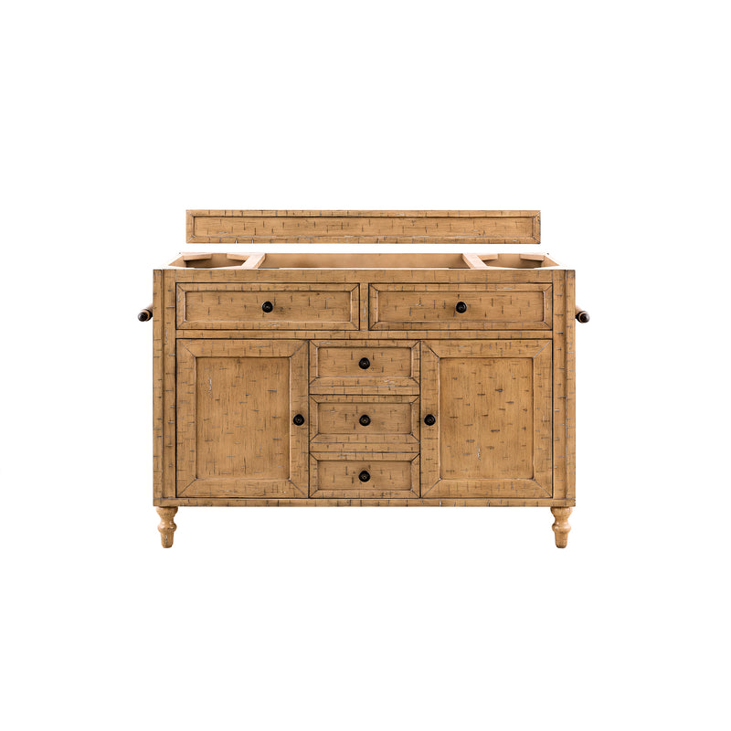 James Martin Copper Cove 48" Single Vanity Cabinet Driftwood Patina with 3 cm Gray Expo Quartz Top 300-V48-DRP-3GEX