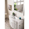 James Martin Brittany 46" Single Vanity Bright White with 3 cm Classic White Quartz Top 650-V46R-BW-CLW