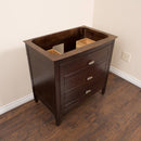 Bellaterra 35" Single Sink Vanity Wood Sable Walnut Cabinet Only 7612-SW