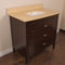 Bellaterra 36" Single Sink Vanity" Sable Walnut With Quartz Top" Cream 7612-SW-CR