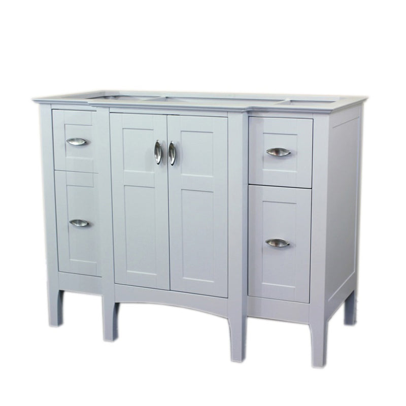 Bellaterra 44" Single Sink Vanity Wood White Cabinet Only 7614-WH