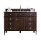 James Martin Brittany 48" Burnished Mahogany Single Vanity with 3 cm Carrara Marble Top 650-V48-BNM-3CAR