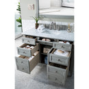 James Martin Brittany 48" Urban Gray Single Vanity with 3 cm Carrara Marble Top 650-V48-UGR-3CAR