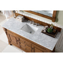 James Martin Brookfield 60" Country Oak Single Vanity with 3 cm Carrara Marble Top 147-114-5371-3CAR