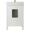 Vinnova Design Shannon 24" Single Vanity and Composite Carrara White Stone Countertop