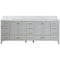 Vinnova Design Shannon 84" Double Vanity and Composite Carrara White Stone Countertop