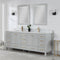 Vinnova Design Shannon 84" Double Vanity and Composite Carrara White Stone Countertop