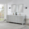 Vinnova Design Shannon 84" Double Vanity and Composite Carrara White Stone Countertop