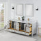 Vinnova Design Shannon 84" Double Vanity and Composite Carrara White Stone Countertop