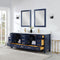 Vinnova Design Shannon 84" Double Vanity and Composite Carrara White Stone Countertop