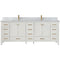 Vinnova Design Shannon 84" Double Vanity and Composite Carrara White Stone Countertop