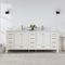 Vinnova Design Shannon 84" Double Vanity and Composite Carrara White Stone Countertop