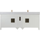 Vinnova Design Shannon 84" Double Vanity and Composite Carrara White Stone Countertop