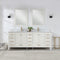 Vinnova Design Shannon 84" Double Vanity and Composite Carrara White Stone Countertop