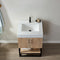 Vinnova Design Alistair 24B" Single Vanity with White Grain Stone Countertop