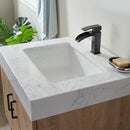 Vinnova Design Alistair 24B" Single Vanity with White Grain Stone Countertop