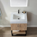 Vinnova Design Alistair 24B" Single Vanity with White Grain Stone Countertop