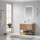 Vinnova Design Alistair 36" Single Vanity with White Grain Stone Countertop