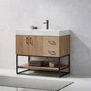 Vinnova Design Alistair 36B" Single Vanity with White Grain Stone Countertop