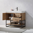 Vinnova Design Alistair 36B" Single Vanity with White Grain Stone Countertop