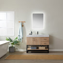 Vinnova Design Alistair 42B" Single Vanity with White Grain Stone Countertop