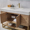 Alistair 48" Single Vanity Oak with White Grain Stone Countertop