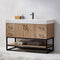 Alistair 48B" Single Vanity Oak with White Grain Stone Countertop