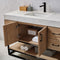 Alistair 48B" Single Vanity Oak with White Grain Stone Countertop