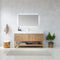 Alistair 60" Single Sink Bath Vanity Oak with White Grain Stone Countertop