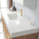 Alistair 60" Single Sink Bath Vanity Oak with White Grain Stone Countertop