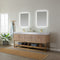 Alistair 72" Double Vanity Oak with White Grain Stone Countertop