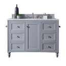 James Martin Copper Cove Encore 48" Single Vanity Silver Gray with 3 cm Arctic Fall Solid Surface Top 301-V48-SL-3AF