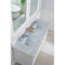 James Martin Palisades 60" Double Vanity Bright White with 3 cm Arctic Fall Solid Surface Top 527-V60D-BW-3AF