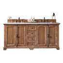 James Martin Providence 72" Driftwood Double Vanity with 3 cm Carrara Marble Top 238-105-5711-3CAR