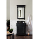 James Martin Brookfield 26" Antique Black Single Vanity with 3 cm Carrara Marble Top 147-114-V26-AQB-3CAR