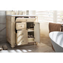 James Martin Bristol 30" Single Vanity Vintage Vanilla with 3 cm Classic White Quartz Top 157-V30-VV-3CLW